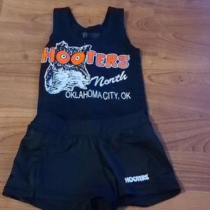 XS black and orange Hooters uniforms